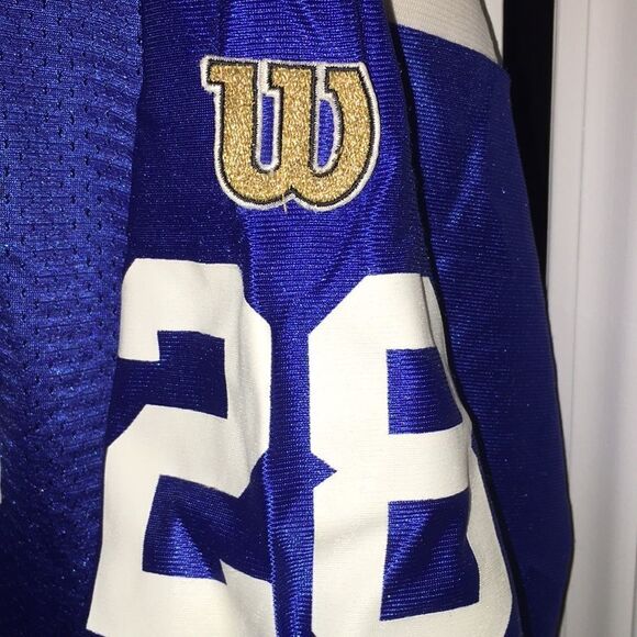 Vintage old 28 Marshall Faulk Indianapolis Colts retro Wilson Jersey XXL mens 54 - Picture 3 of 4